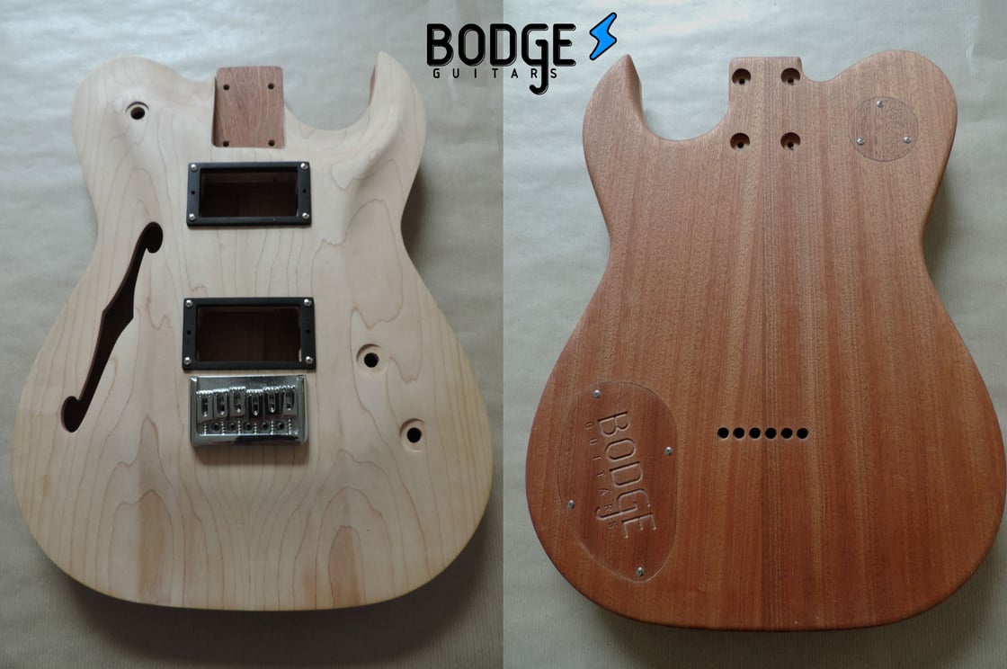 Image of Maple top carved hollow guitar body