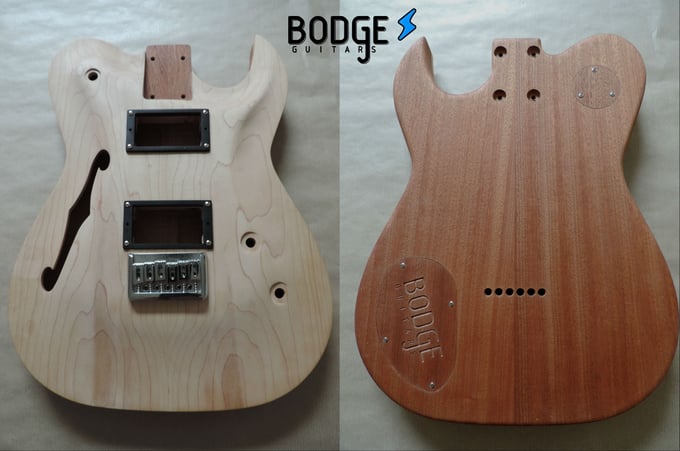 Image of Maple top carved hollow guitar body