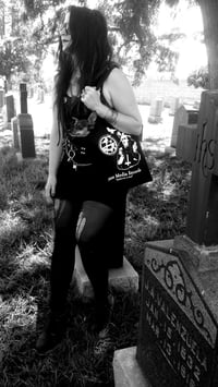 Image 3 of Mass Media Records Tote bag "Deathrock is Dead" by Goth Mommy