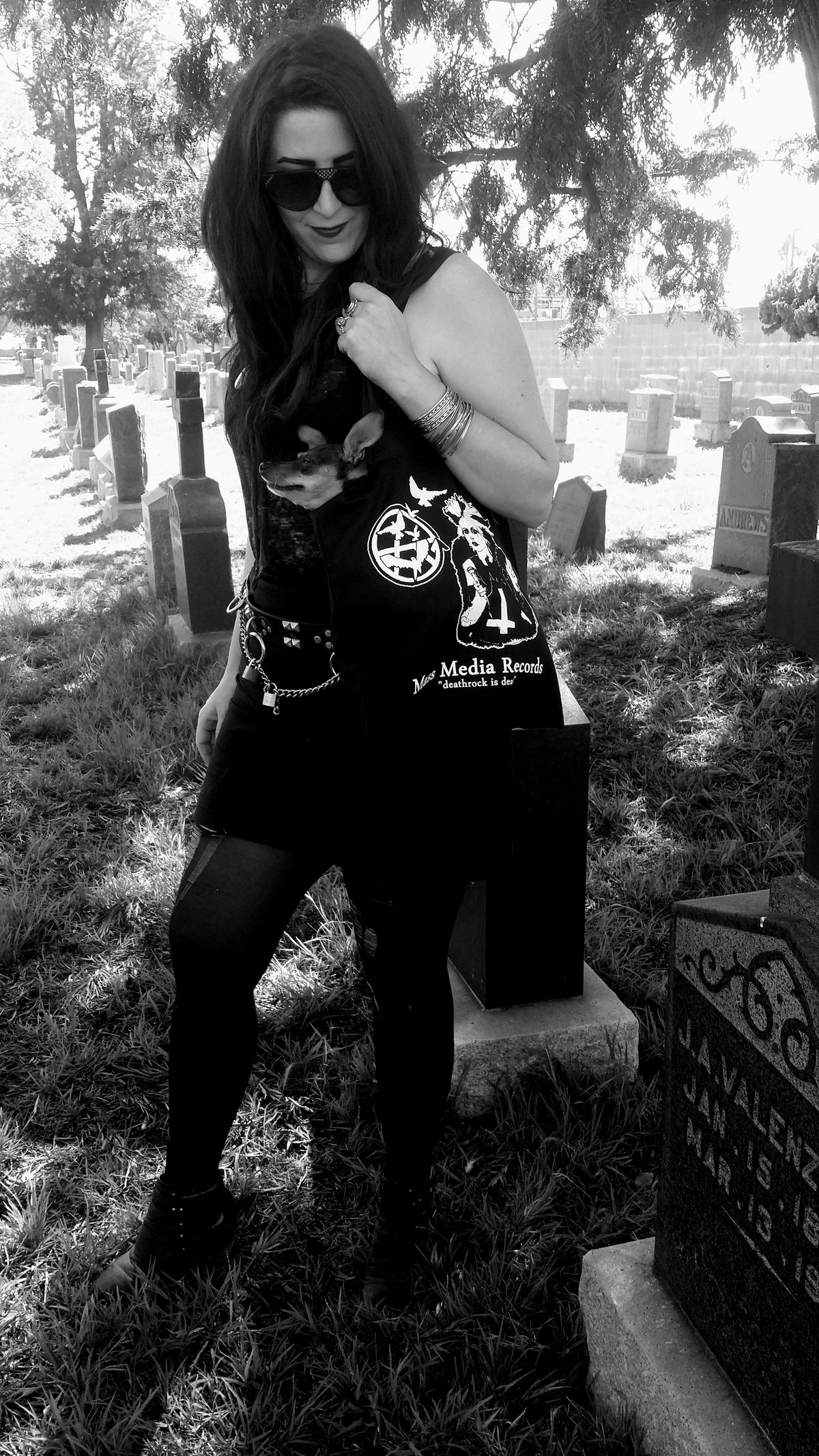 Image of Mass Media Records Tote bag "Deathrock is Dead" by Goth Mommy