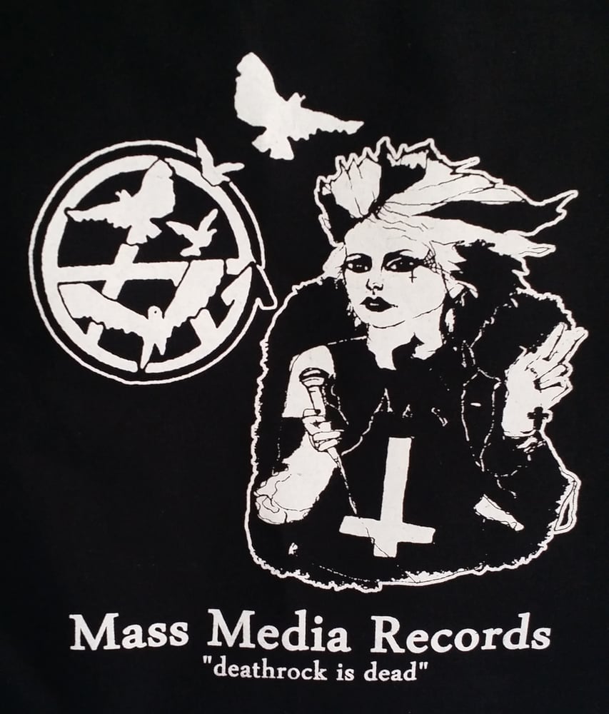 Image of Mass Media Records Tote bag "Deathrock is Dead" by Goth Mommy