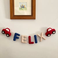 Car Name Garland - Red White & Blue