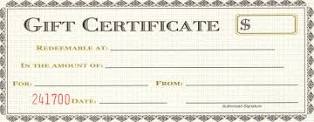 Image of Gift Certificates