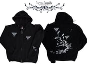 Image of Forest Family hooded sweatshirt (silver and white)