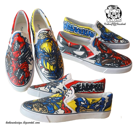 Image of Wolverine VS Deadpool_shoes