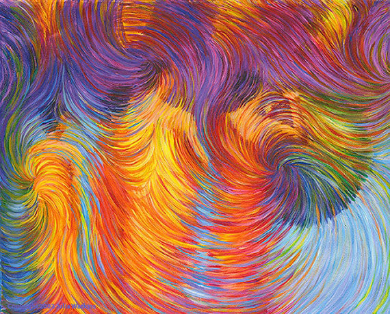 Image of Buddhist Monks Energy Clearing Painting