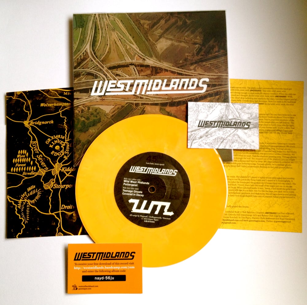 Image of WEST MIDLANDS - The West Midlands EP - Limited Edition Corona Orange Vinyl - (GRAVE 001)