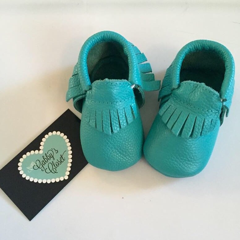 Image of Tiffany Blue - Genuine Leather Moccasins