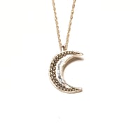 Image 2 of Crescent Moon necklace in sterling silver or gold