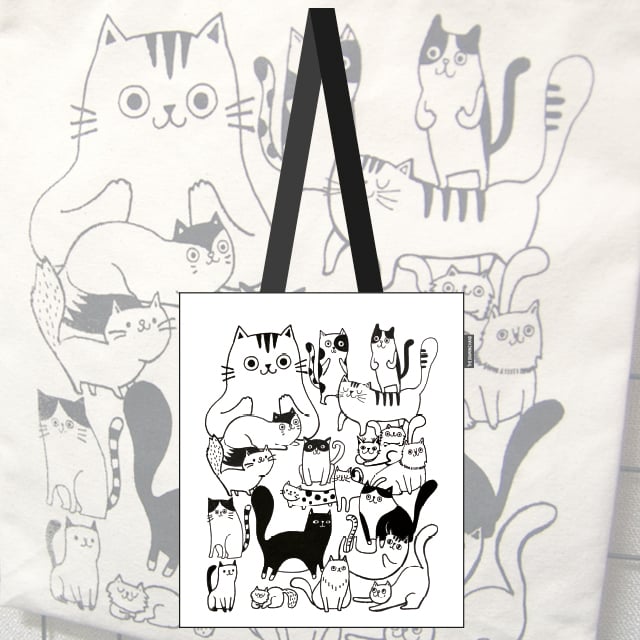 Canvas bag for cat lovers!