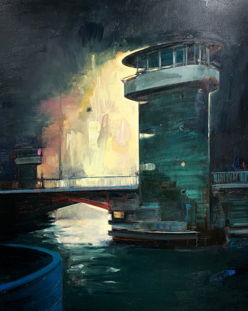 Image of "Christianshavn – Malerdrømme og tankestreger – Kulturtårnet II" / 80x100 cm