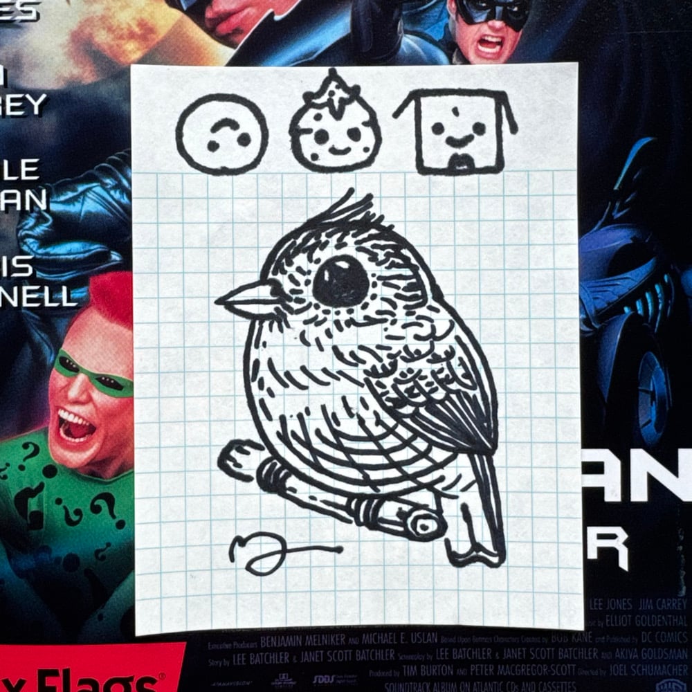 Image of Fat Bird Sharpie Sketch #122