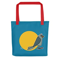Image 3 of All-Over Print Tote BIRD 1 (Blue)