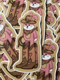 Image 4 of Matte sticker - ‘Just a (cow)girl’