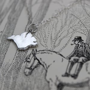 Image of *SALE - was £48* Women's Silver Isle of Wight pendant necklace