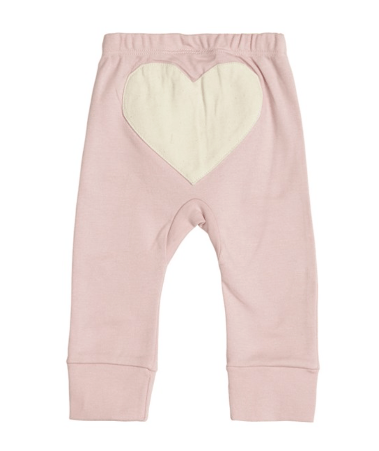 Image of Sapling Child organic Pink  heart Pants 6-12m