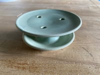 Image 2 of Light Green glazed Soap Dish