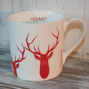 Image of Staggeringly Handsome Fine Bone China Mug in Red 