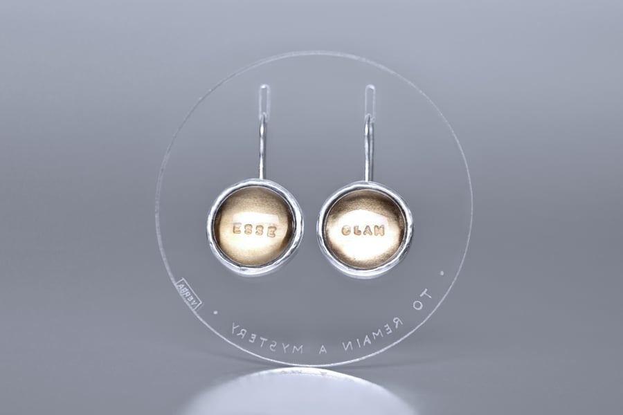 Image of silver earrings with smoky quartzes