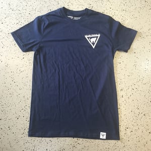 Image of Cats and Triangles Ltd Logo T-Shirt - Navy/White
