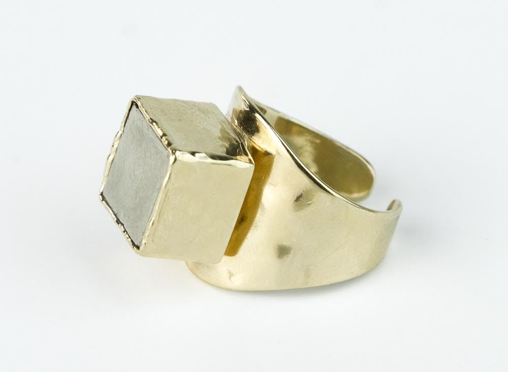 Image of Pyrite cube ring