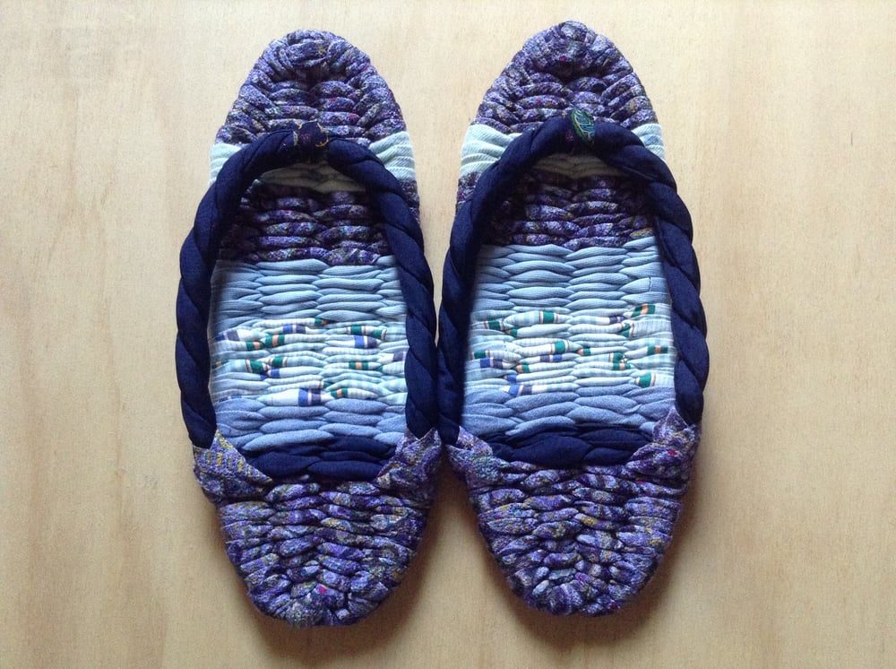 Image of Japanese Indoor Slippers(purple and blue)
