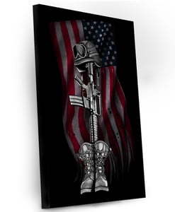 Image of The Fallen Soldier Canvas 14"X14"