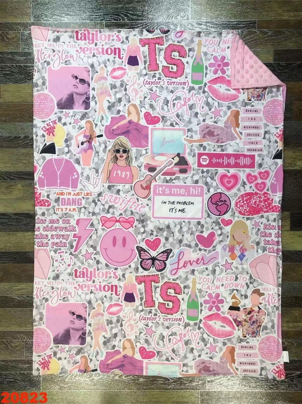 Image of T swift pink print blanket pre order 