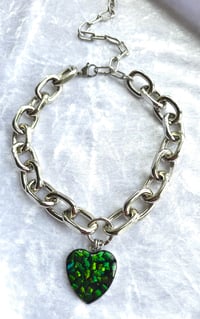 Image 2 of Beetle wing chunky chain necklace