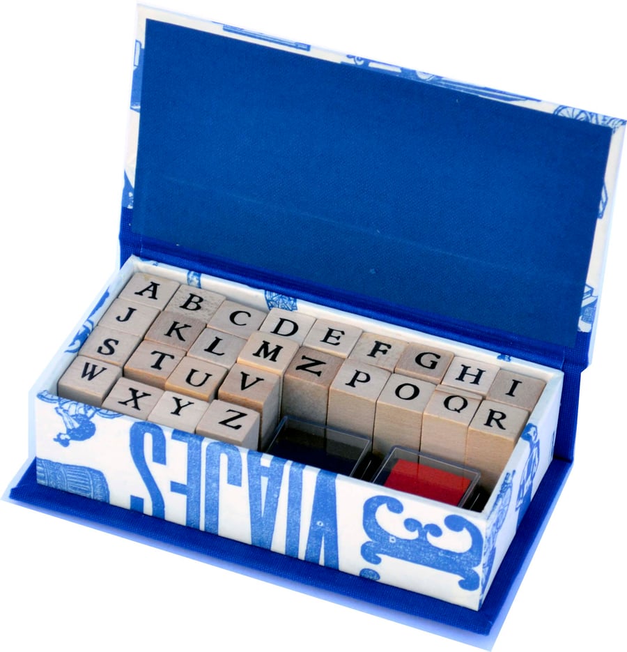 Image of Alphabet rubber stamps set