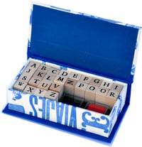 Alphabet rubber stamps set