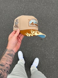 Image 1 of  SKY BLUE BRIM NEUTRAL TONE HOUSTON ASTROS CUSTOM FITTED CAPl