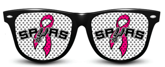 Image of My Custom Specks Spurs Cancer Awareness Sunglasses