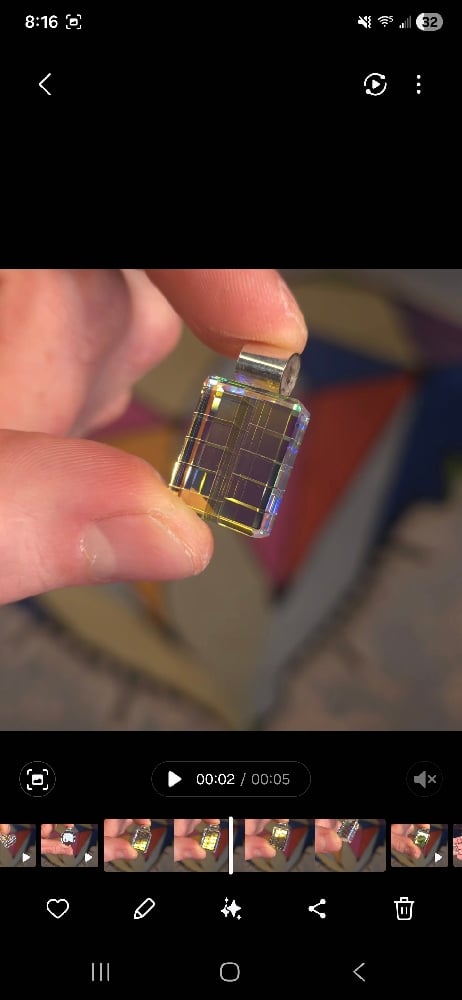 Image of Stacked tile pendant 