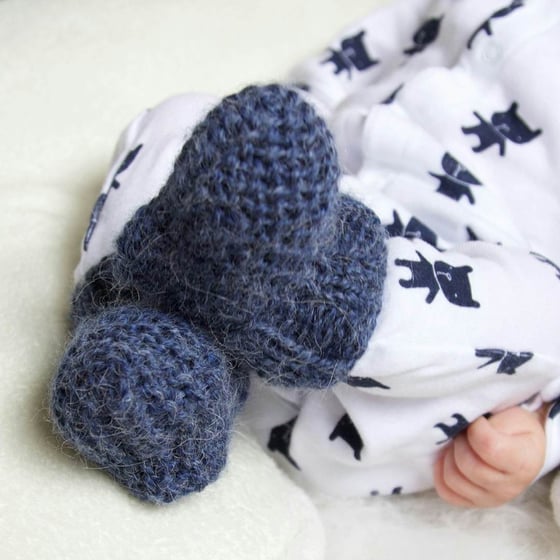 Image of Newborn Hand Knit Booties