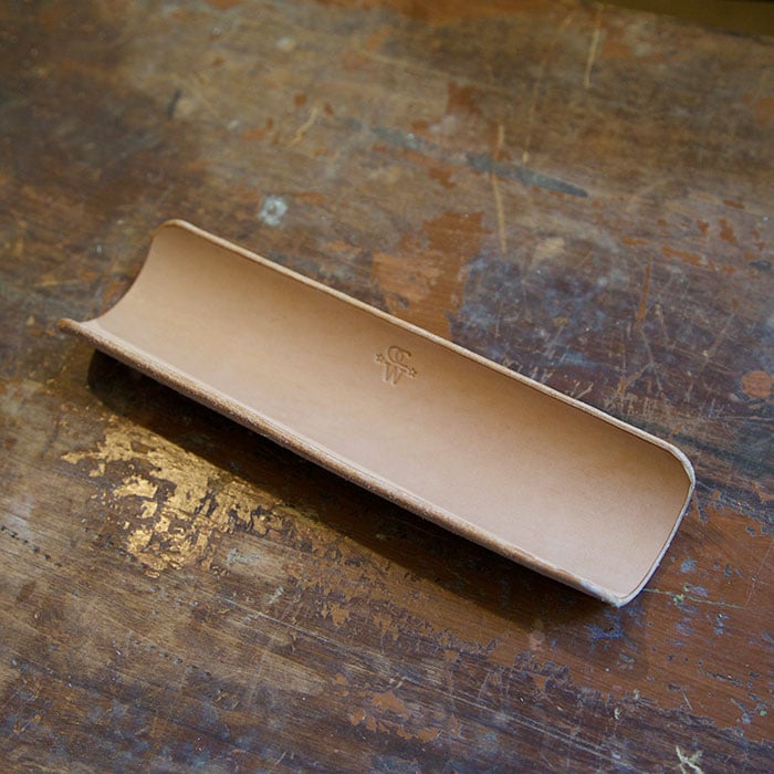 Image of Leather Desk Pencil Tray