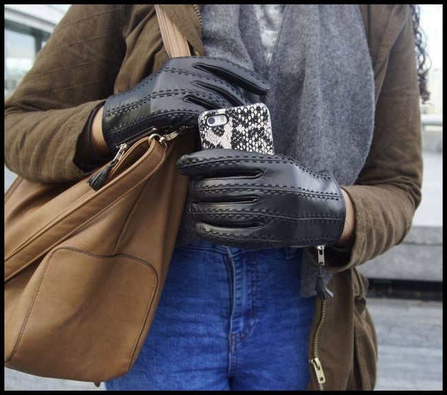 ACTIVE PALM ➐™  Women's Touchscreen Leather Gloves