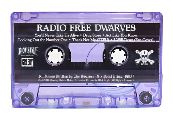 Image of The Dwarves - Radio Free Dwarves Cassette Tape Limited Edition