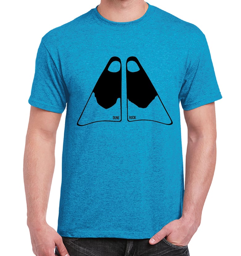 Image of Blue "FINS" T-Shirt