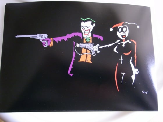 Image of Joker and Harley A4 Print