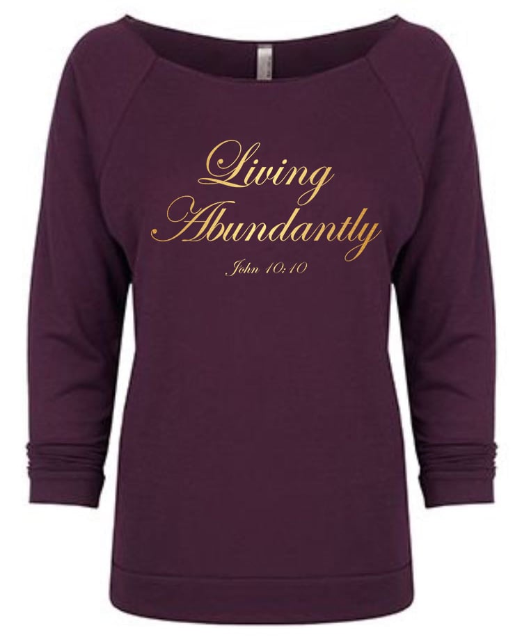 Image of Living Abundantly-Plum