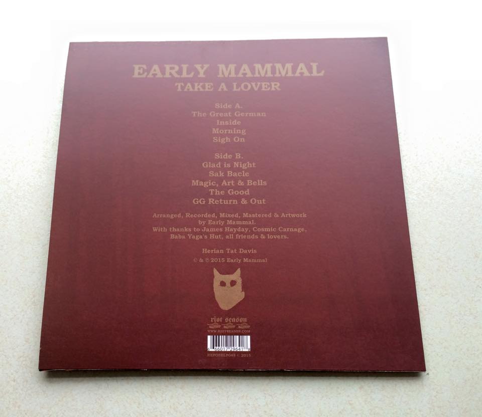 EARLY MAMMAL 'Take A Lover' Gold Vinyl LP