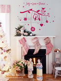 Holiday Branch - Joy, Love, Peace - wall decal for christmas 