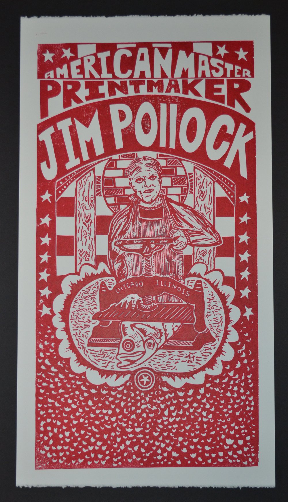 Jim Pollock:  American Master Printmaker Black, Blue or Red