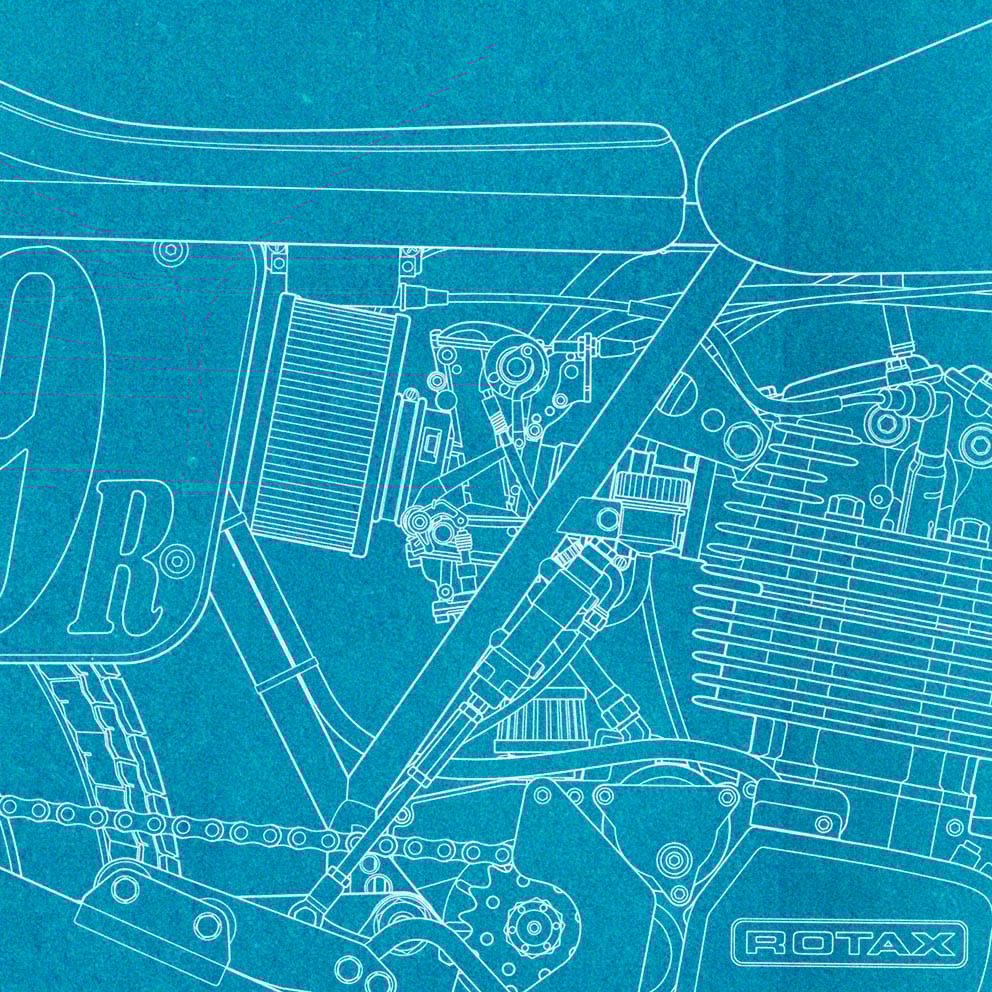 Image of Wood Rotax Giclee Blueprint