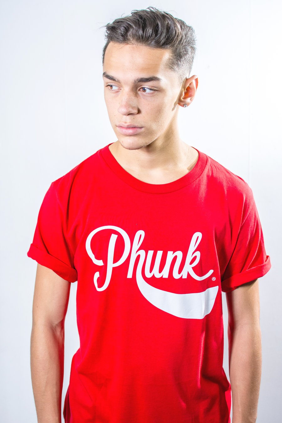 Image of Phunk Red Tee with White script