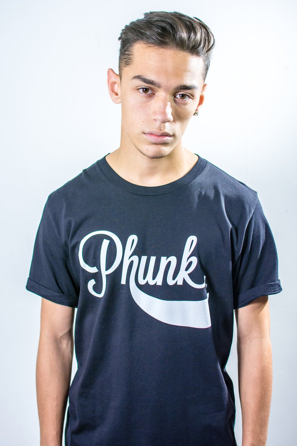 Image of Phunk Navy Tee with White script