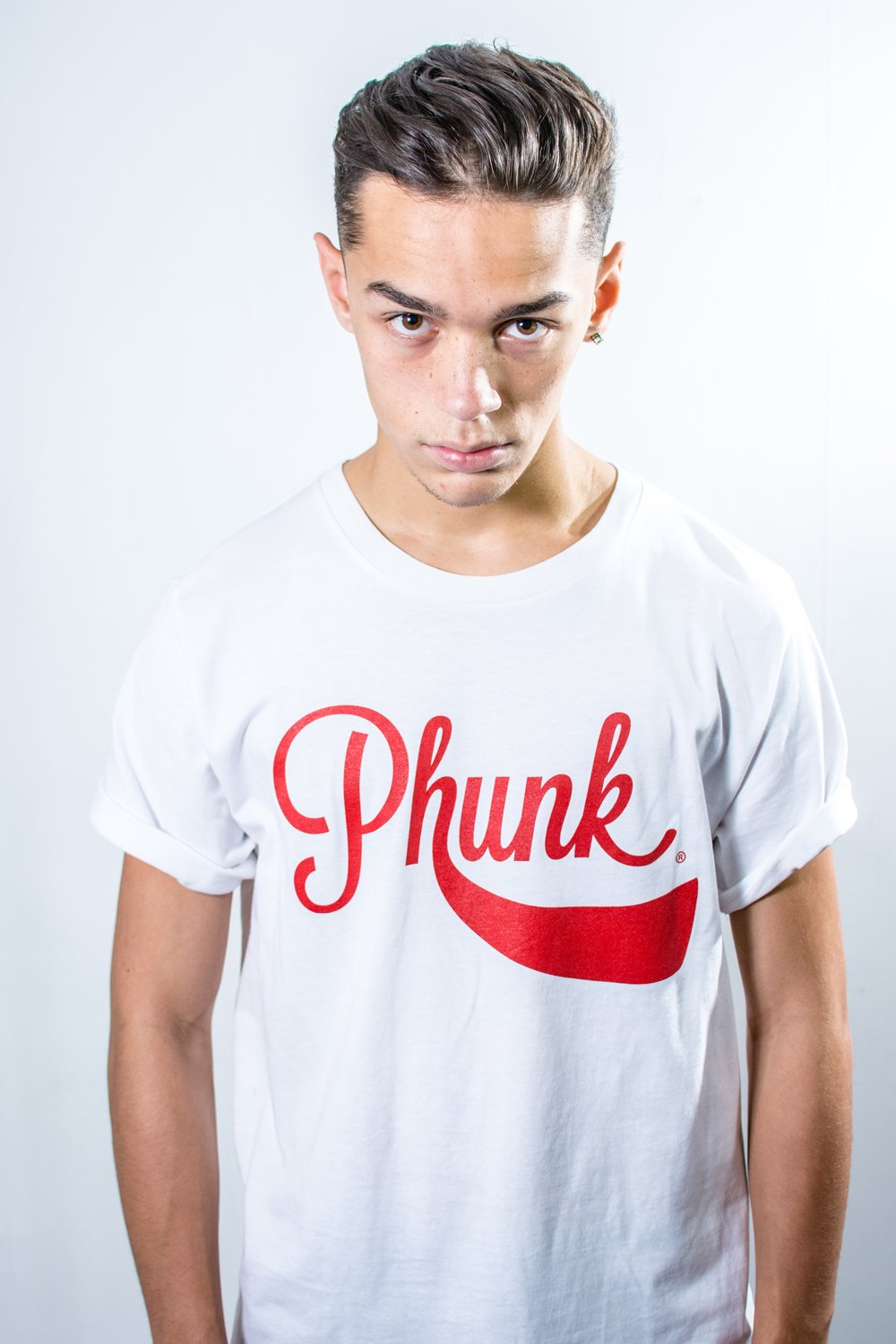 Image of Phunk White Tee with Red script