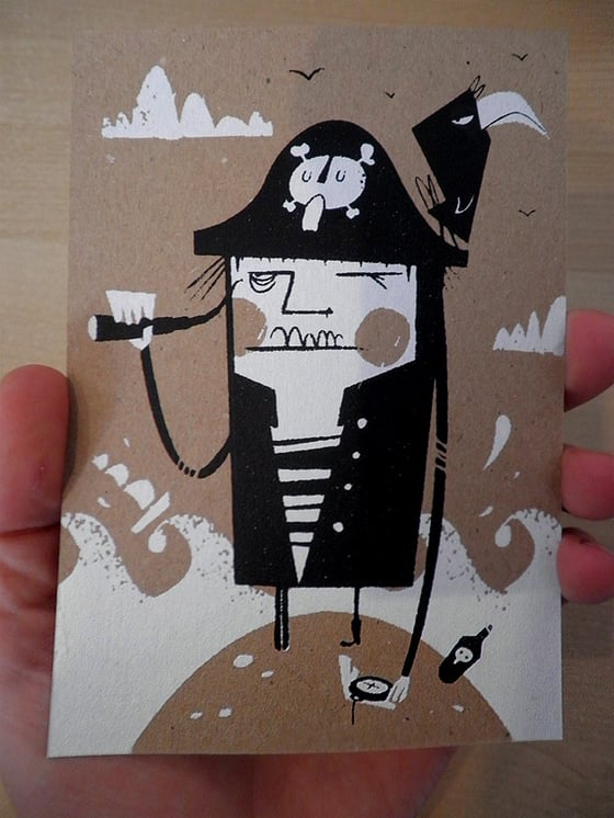 Image of Pirate Peg Postcard