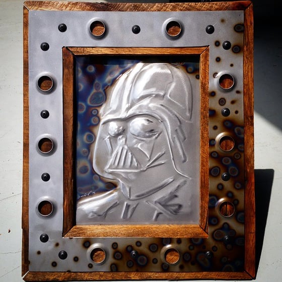 Image of Darth Vader Bead Rolled Art Panel